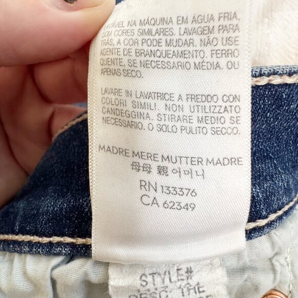 Mother The Insider Crop Step Chew Jeans | Size 29 | Dancin’ on Coals Wash - Picture 15 of 16